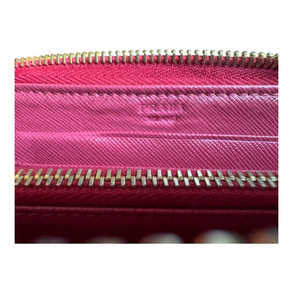 Prada Two Tone Pink Saffiano Leather Midsize Wallet - Picture 4 of 10